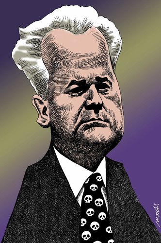 Cartoon: Slobodan Milosevic (medium) by Medi Belortaja tagged milosevic,slobodan