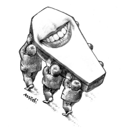Cartoon: smile death (medium) by Medi Belortaja tagged death,smile