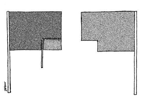 Cartoon: three flags (medium) by Medi Belortaja tagged three,flags