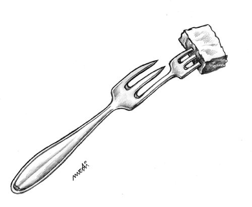 Cartoon: two forks (medium) by Medi Belortaja tagged forks,two
