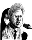 Cartoon: Bill Clinton and Lewinski (small) by Medi Belortaja tagged bill,clinton,and,monica,lewinski