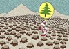 Cartoon: christmas (small) by Medi Belortaja tagged christmas nature cut trees forest natural disasters spruce