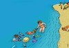 Cartoon: cleaning the sea (small) by Medi Belortaja tagged cleaning,clean,sea,environment,ecology,beach,pollution