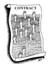 Cartoon: contract (small) by Medi Belortaja tagged contract,help,hands,agreement,banks