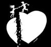 Cartoon: effort salvation (small) by Medi Belortaja tagged effort salvation love heart broken cracked valentines day divorce husband wife lovers