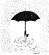 Cartoon: it s raining (small) by Medi Belortaja tagged rain,raining,umbrella,hopelessness,submersion,help,humor