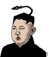 Cartoon: kim jong un (small) by Medi Belortaja tagged kim,jong,un,north,korea,communism,missile,nuclear,scorpion,poison