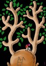 Cartoon: love for the trees (small) by Medi Belortaja tagged love for the trees