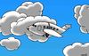 Cartoon: old plane (small) by Medi Belortaja tagged old,plane,flying,importunate