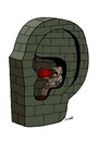 Cartoon: political ear (small) by Medi Belortaja tagged politics political politicians ear hear rich poor worker speaker pover poverty people elections financial crisis