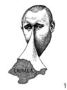 Cartoon: putin nose (small) by Medi Belortaja tagged putin,nose,crimea,ukraine,russia