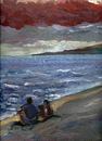 Cartoon: summer time (small) by Medi Belortaja tagged summer,time,oil,painting,seaside