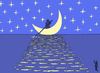 Cartoon: boatmoon (small) by Medi Belortaja tagged boat,boatman,night,moon,fisherman