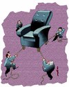 Cartoon: Trying to power (small) by Medi Belortaja tagged power,conflict,chair,elections,politicians