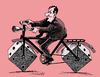 Cartoon: to casino (small) by Medi Belortaja tagged casino,gambling,bike,plunger,dibs