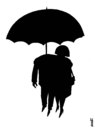 Cartoon: umbrella and wife (small) by Medi Belortaja tagged umbrella husband wife rain love lovers