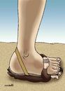Cartoon: slippers (small) by Medi Belortaja tagged slippers,humiliation,servant,leg