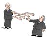 Cartoon: shaking hands (small) by Medi Belortaja tagged handshake hypocrisia politicians negotiations