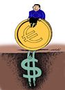 Cartoon: financial risks (small) by Medi Belortaja tagged financial,risks,euro,dollar,money