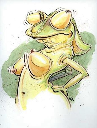 Cartoon: Chamaeleon (medium) by Riemann tagged love,humor,animals