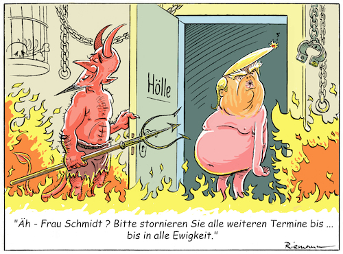 Cartoon: Fired ! (medium) by Riemann tagged donald,trump,praesident,usa,hoelle,demokratie,gerechtigkeit,bestrafung,ewigkeit,teufel,tyrann,bully,diktator,despot,fired,cartoon,george,riemann,donald,trump,praesident,usa,hoelle,demokratie,gerechtigkeit,bestrafung,ewigkeit,teufel,tyrann,bully,diktator,despot,fired,cartoon,george,riemann