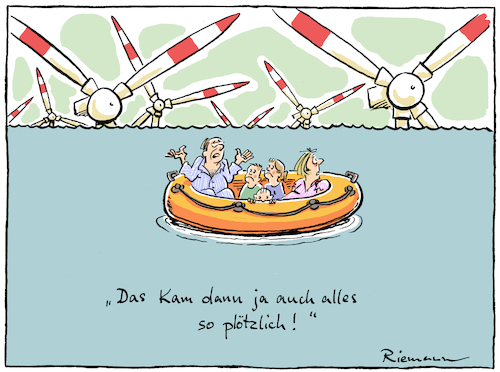 Cartoon: So Plötzlich (medium) by Riemann tagged klima,wandel,flut,regen,veränderung,wetter,warnung,überschwemmungen,überraschung,cartoon,george,riemann,klima,wandel,flut,regen,veränderung,wetter,warnung,überschwemmungen,überraschung,cartoon,george,riemann