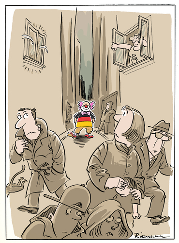 Cartoon: Spassvogel (medium) by Riemann tagged humor,deutschland,witzbold,spassvogel,nervig,pantomime,clown,cartoon,george,riemann,humor,deutschland,witzbold,spassvogel,nervig,pantomime,clown,cartoon,george,riemann