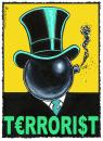 Cartoon: Terrorist (small) by Riemann tagged greed,banks,banker,vorstand,investors,money,corruption,capitalism,corporation,manager