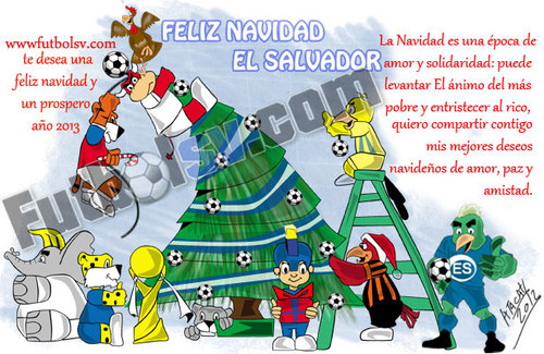 Cartoon: feliz navidad (medium) by atlacatl tagged feliz,navidad,futbol,noche,buena