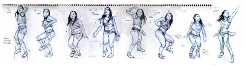 Cartoon: Aerobics a go-go series (medium) by halltoons tagged dance,woman,girl,hip,hop,go