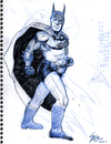 Cartoon: Bat Dance (small) by halltoons tagged batman,comic,pose,figure