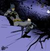 Cartoon: Batman in the park with his buds (small) by halltoons tagged batman,bats,comic,graphic,noir
