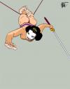 Cartoon: Samurai-Geisha 10 (small) by halltoons tagged samurai,geisha,japan,woman,girl,manga