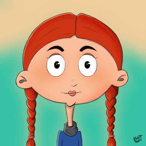 Cartoon: Mädchen mit Zöpfen (medium) by luftzone tagged thomas,luft,illustration,mädchen,girl,zöpfe,hair,haare,pigtails,jung,young,thomas,luft,illustration,mädchen,girl,zöpfe,hair,haare,pigtails,jung,young