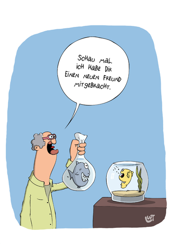 Cartoon: Neuer Freund (medium) by luftzone tagged cartoonalarm,cartoon,thomas,luft,luftzone,humor,comic,spaß,lustig,freude,lachen,comedy,lacher,brüller,zeichnung,sprechblase,karikatur,freund,fisch,mann,brille,aquarium,wasser,beutel,tier,neu,aquaristik,cartoonalarm,cartoon,thomas,luft,luftzone,humor,comic,spaß,lustig,freude,lachen,comedy,lacher,brüller,zeichnung,sprechblase,karikatur,freund,fisch,mann,brille,aquarium,wasser,beutel,tier,neu,aquaristik