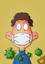 Cartoon: Corona-Viren (small) by luftzone tagged thomas,luft,cartoon,lustig,mann,corona,virus,viren,krankheit,gesundheit,panik,ansteckung,atemmaske