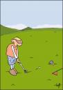 Cartoon: Golf (small) by luftzone tagged golf,maulwurf,mole,