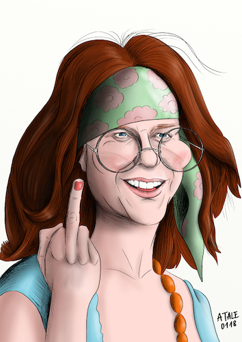 Karikatur Janis Joplin