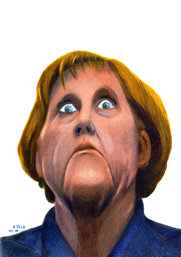 Cartoon: Merkel (medium) by Ago tagged merkel,angela,karikatur,porträt,zeichnung,caricature,cartoon,illustration,tale,agostino,natale,angela merkel,kariaktur,karikaturen,bundeskanzler,angela,merkel