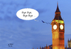 Cartoon: Bye Bye EU (small) by Ago tagged brexit,austritt,eu,referendum,abstimmung,england,grossbritannien,ergebnis,juni,2016,gegen,europa,abschied,big,ben,london,kuckuck,bye,politik,karikatur,cartoon,illustration,tale