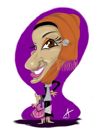 Cartoon: Freeha (medium) by Andyp57 tagged caricature,ipad