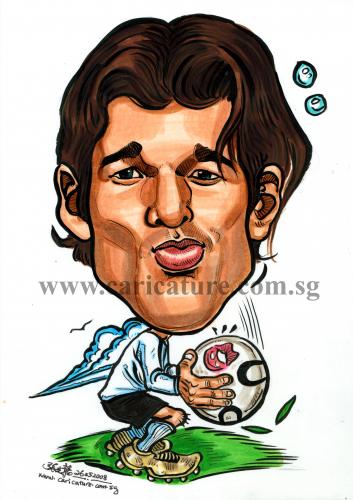 Cartoon: Caricature of Michael Ballack (medium) by jit tagged caricature,of,michael,ballack