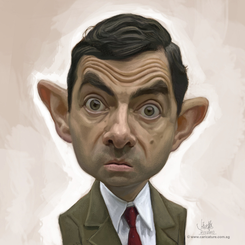 Cartoon: digital caricature of Mr Bean (medium) by jit tagged digital,caricature,of,mr,bean