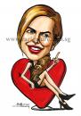 Cartoon: caricatures of Nicole Kidman (small) by jit tagged celebrity caricatures nicole kidman