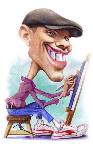 Cartoon: Jason Seiler (medium) by besikdug tagged jason,seiler,besikdug,usa,georgia,cartoon,karikature