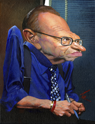 Cartoon: Larry King (medium) by besikdug tagged georgia,dugashvili,besik,karikature,besikdug,king,larry