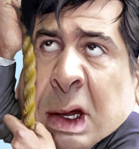Cartoon: Mikheil Saakashvili (medium) by besikdug tagged mikheil,saakashvili,besikdug,besik,dugashvili,georgia,carikature,carikatura,cartoon
