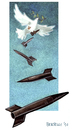 Cartoon: peacekeeping mission (small) by matteo bertelli tagged peace,dove,bertelli,afghanistan,war,peacekeeping