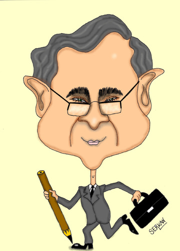 Cartoon: CEMAL TUNCERI (medium) by serkan surek tagged surekcartoons