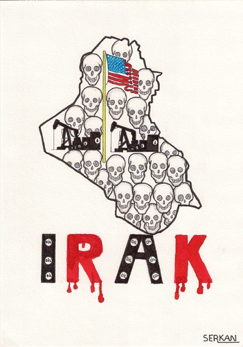 Cartoon: IRAQ (medium) by serkan surek tagged surekcartoons
